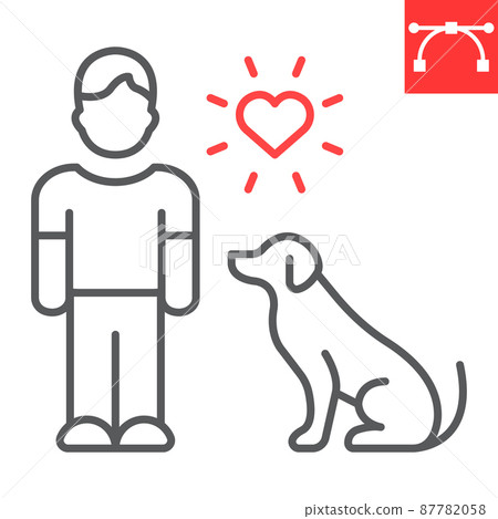Animals help line icon Animals help line icon 87782058