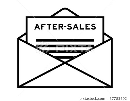 Envelope and letter sign with word afte-sales as the headline 87783592