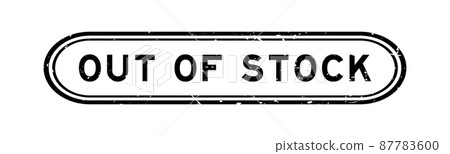 Grunge black out of stock word rubber seal stamp on white background 87783600