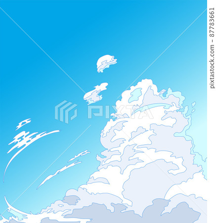 藍天白雲矢量圖背景素材 87783661