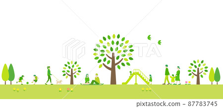 Park and people landscape background material 87783745