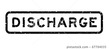 Grunge black discharge word rubber seal stamp on white background Grunge black discharge word rubber seal stamp on white background 87784035