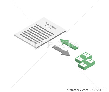 counter offer from employer to keep you stay after resign the job vector 87784139