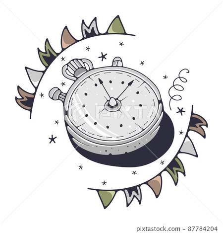 Cute illustration with a stopwatch.-插圖素材 [87784204] - PIXTA圖庫