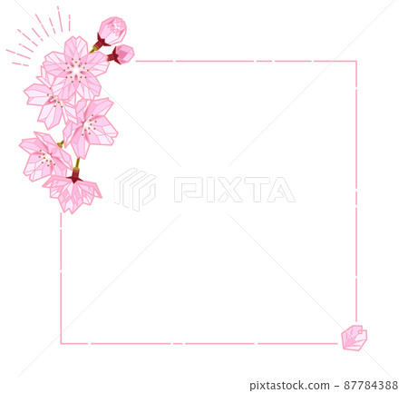 Sakura frame 9-C - Stock Illustration [87784388] - PIXTA