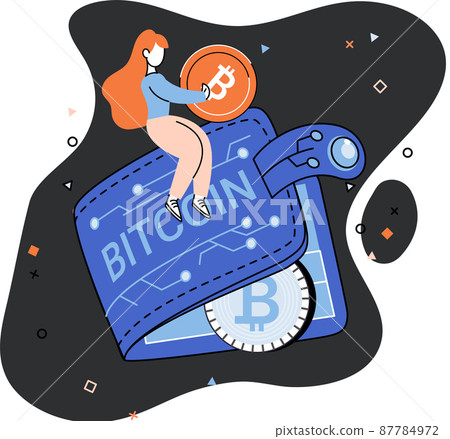 Cryptocurrency bitcoin mining metaphor, Blockchain technology. Cyber banking exchange procedures 87784972