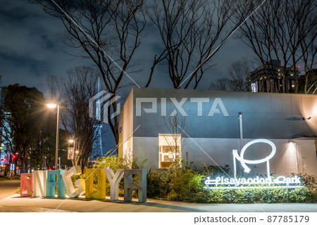 《Aichi Prefecture》 Nagoya cityscape Hisaya Odori Park night view 87785179