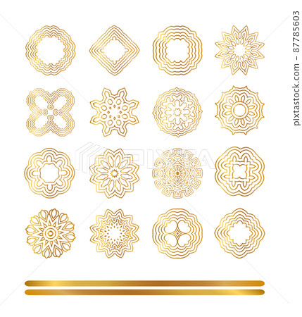 Oriental gold pattern Oriental gold pattern 87785603