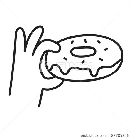 Donut .Food and Beverage Doodles. Donut .Food and Beverage Doodles. 87785806