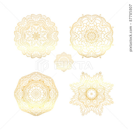 Vintage round golden pattern Vintage round golden pattern 87785807