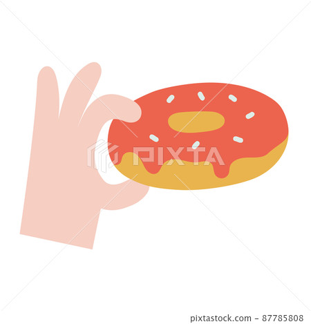 Donut .Food and Beverage Doodles. 87785808