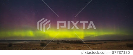 Night sky aesthetics, night sky stars with Aurora borealis in the background, beautiful night view at a roadtrip Night sky aesthetics, night sky stars with Aurora borealis in the background, beautiful night view at a roadtrip 87787380