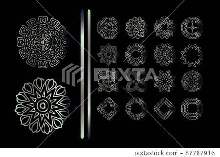 Round ornament tribal ethnic pattern. Round ornament tribal ethnic pattern. 87787916