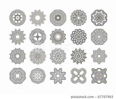 Mandala. Round ornament. 87787983