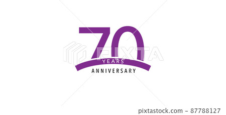 70 years anniversary vector icon, logo. Design element with graphic sign 87788127