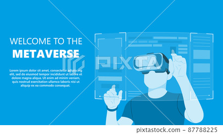 Metaverse banner - Stock Illustration [87788225] - PIXTA