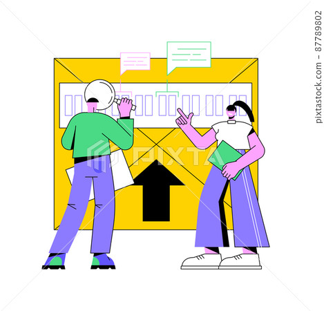 Harmonized System abstract concept vector illustration. Harmonized system classification, HTS code service, international trading goods classification, logistics industry abstract metaphor. Harmonized System abstract concept vector illustration. Harmonized system classification, HTS code service, international trading goods classification, logistics industry abstract metaphor. 87789802