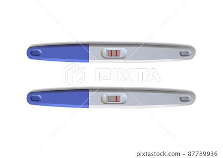 Vector realistic blue positive and negative pregnancy tests. Vector realistic blue positive and negative pregnancy tests. 87789936