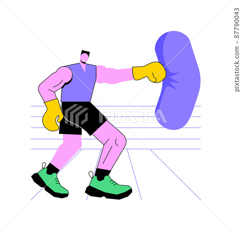 Boxing abstract concept vector illustration. Martial arts, combat sport, sportswear and protection, boxer glove, boxing ring, championship, professional fight club, punching bag abstract metaphor. Boxing abstract concept vector illustration. Martial arts, combat sport, sportswear and protection, boxer glove, boxing ring, championship, professional fight club, punching bag abstract metaphor. 87790043