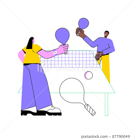 Table tennis sport two man playing ping pong game Vector Image