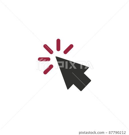 Click icon. Cursor sign. Clicking Arrow, Mouse Cursor Symbol. Vector illustration. Click icon. Cursor sign. Clicking Arrow, Mouse Cursor Symbol. Vector illustration. 87790212