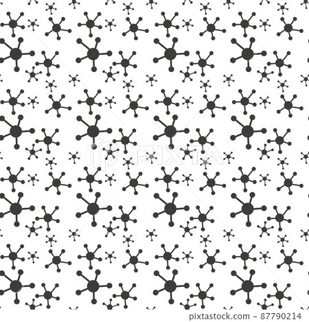 Dots with connections, triangles seamless vector background 87790214