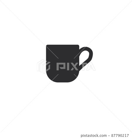 a cup of hot coffee on a white background icon vector illustration a cup of hot coffee on a white background icon vector illustration 87790217