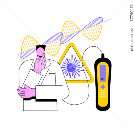 Laser technologies abstract concept vector illustration. Optical communication systems, medical laser use, innovative measurement instruments, electromagnetic radiation abstract metaphor. 87790483