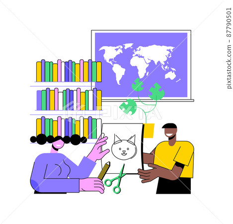 Montessori preschool abstract concept vector illustration. Montessori kindergarten, preschool program, early education, private daycare center, child development method abstract metaphor. Montessori preschool abstract concept vector illustration. Montessori kindergarten, preschool program, early education, private daycare center, child development method abstract metaphor. 87790501