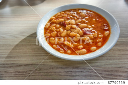 Traditional Turkish food haricot bean , kuru fasulye Traditional Turkish food haricot bean , kuru fasulye 87790539