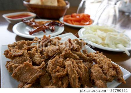 Traditional Turkish Liver kebab, Edirne ciger Traditional Turkish Liver kebab, Edirne ciger 87790551