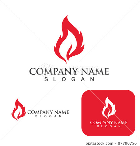 Fire Logo Template  Flame Symbol  Icon Vector 87790750