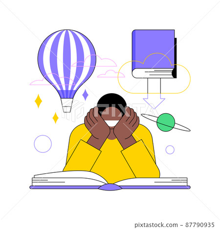 Read a book abstract concept vector illustration. Spend time in self-isolation, reading habits, fictional world, home library, read with children, download e-book free online abstract metaphor. Read a book abstract concept vector illustration. Spend time in self-isolation, reading habits, fictional world, home library, read with children, download e-book free online abstract metaphor. 87790935