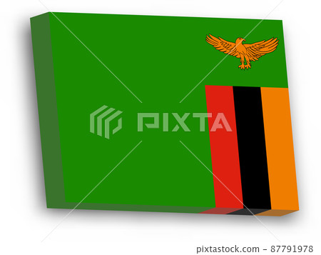 3D vector flag of Zambia 3D vector flag of Zambia 87791978