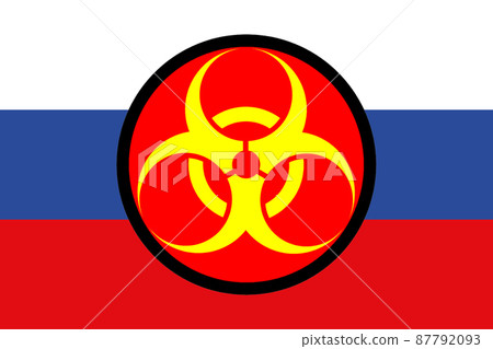 Russia Flag Map Stock Illustration