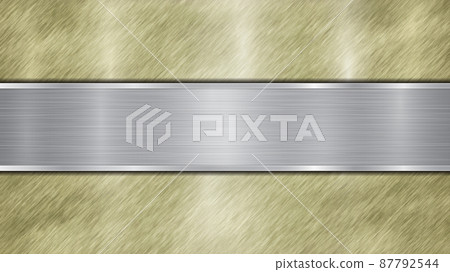Metal background with polished plate Metal background with polished plate 87792544