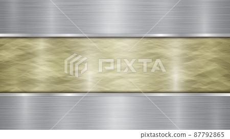 Metal background with polished plate Metal background with polished plate 87792865