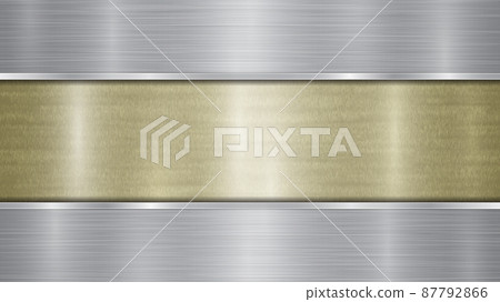 Metal background with polished plate Metal background with polished plate 87792866