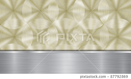 Metal background with polished plate Metal background with polished plate 87792869