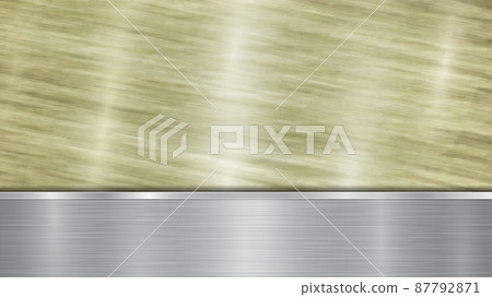 Metal background with polished plate 87792871