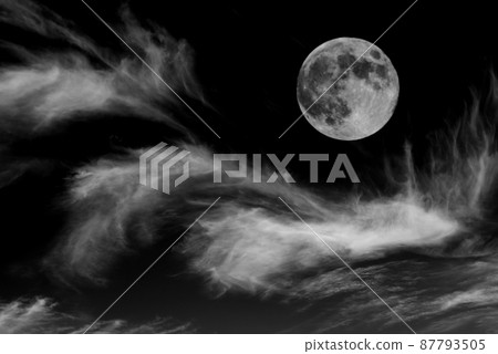Moon and Clouds 87793505