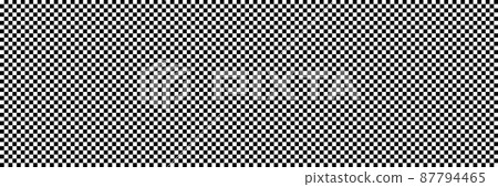 Long checkered geometric background with black and white tile. Chess board. Racing flag pattern Long checkered geometric background with black and white tile. Chess board. Racing flag pattern 87794465