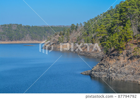 Broken Bow Lake at Beavers Bend State Park in Broken Bow, Oklahoma 87794792