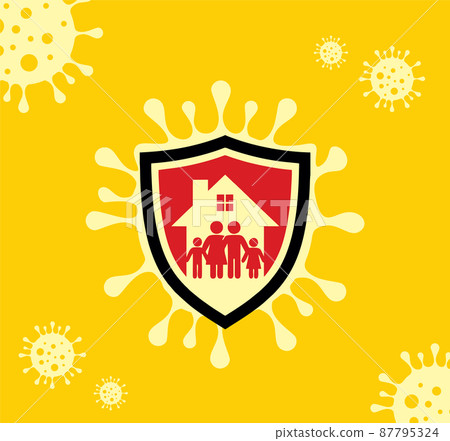 Stay at home as long as possible to prevent family member from the spread of the Germs to stop the corona virus spread Stay at home as long as possible to prevent family member from the spread of the Germs to stop the corona virus spread 87795324