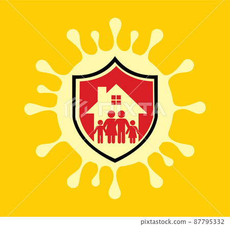Stay at home self quarantine to stop the spread of Germs Stay at home self quarantine to stop the spread of Germs 87795332