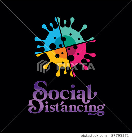 Social Distancing Sign Social Distancing Sign 87795371