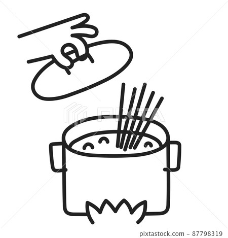 Spaghetti. Hand Drawn Doodle Cooking Icon. Spaghetti. Hand Drawn Doodle Cooking Icon. 87798319