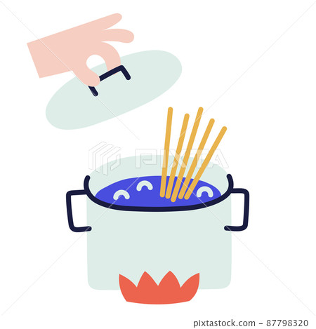 Spaghetti. Hand Drawn Doodle Cooking Icon. Spaghetti. Hand Drawn Doodle Cooking Icon. 87798320