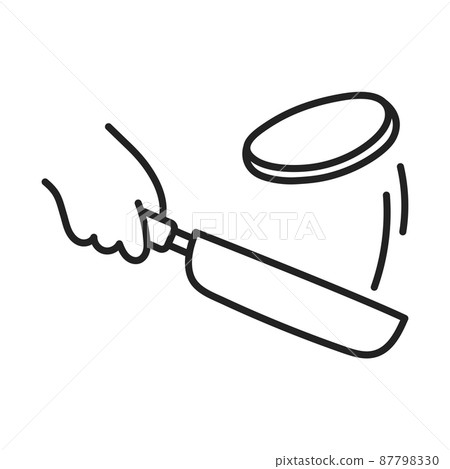 Pancake. Hand Drawn Doodle Cooking Icon. Pancake. Hand Drawn Doodle Cooking Icon. 87798330