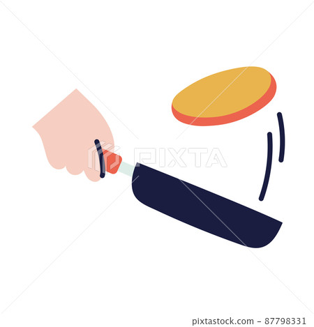 Pancake. Hand Drawn Doodle Cooking Icon. 87798331